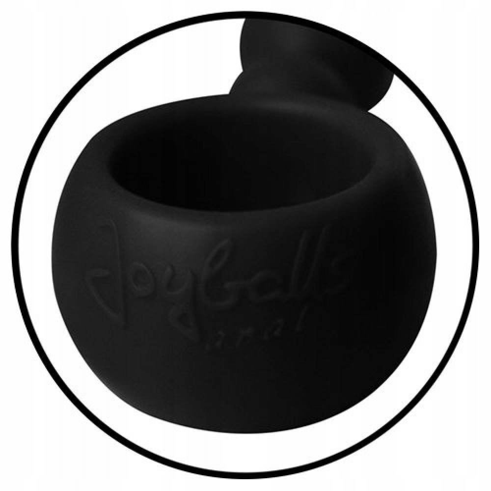 Секс игрушки - Анальная цепочка Joy Division Joyballs anal wave, силиконовая, черная, 17.5 см 2