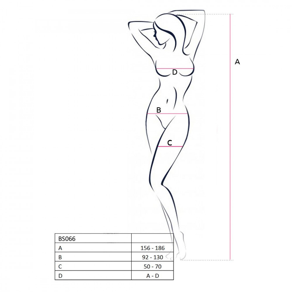 Бодистокинг - Бодистокинг Passion BS066 One Size, White, комбинезон, имитация чулок и пояса с гартерами 2