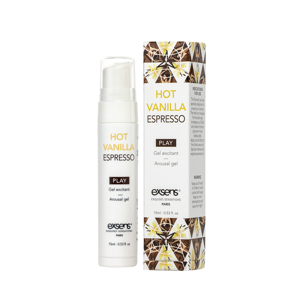 Лубриканты - Распродажа!!! Стимулирующий гель EXSENS Kissable Hot Vanilla Espresso 15мл (срок 07.2025)