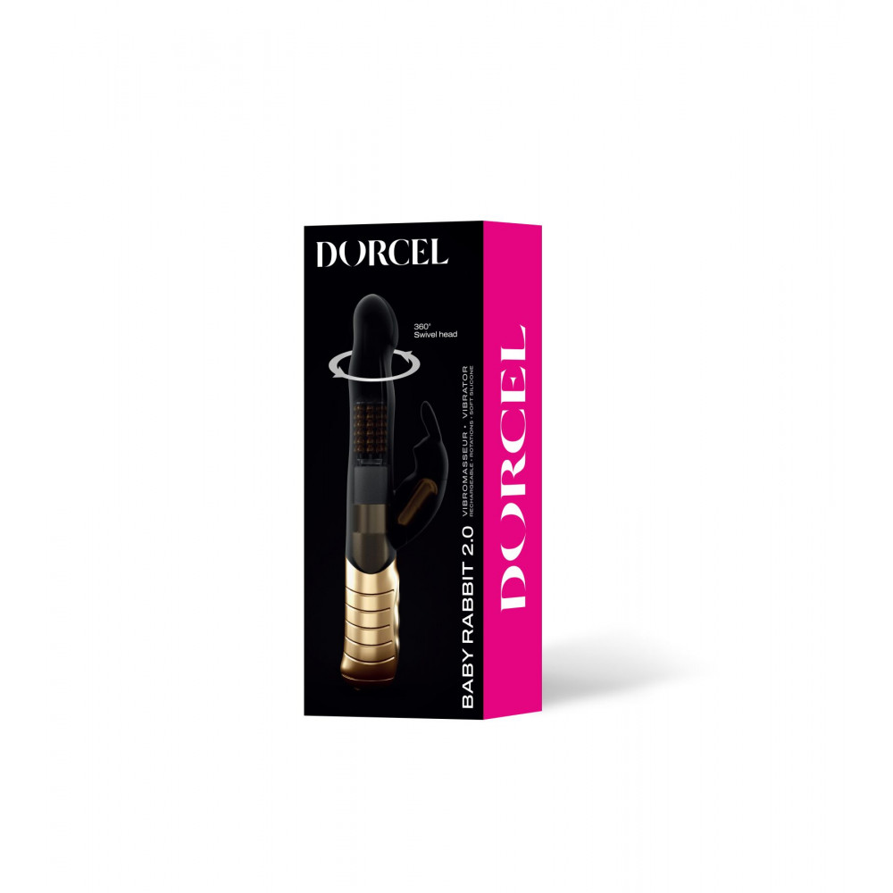 Вибратор-кролик - Вибратор-кролик Dorcel Baby Rabbit Gold 2.0 с жемчужным массажем и вращающейся головкой 1