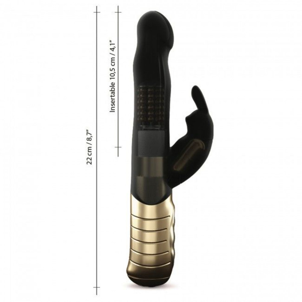Вибратор-кролик - Вибратор-кролик Dorcel Baby Rabbit Gold 2.0 с жемчужным массажем и вращающейся головкой 2