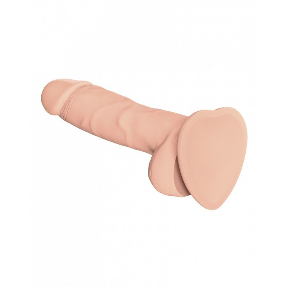 Фаллоимитаторы на присоске, двойные - Реалистичный фаллоимитатор Strap-On-Me SOFT REALISTIC DILDO Vanilla - Size M 2