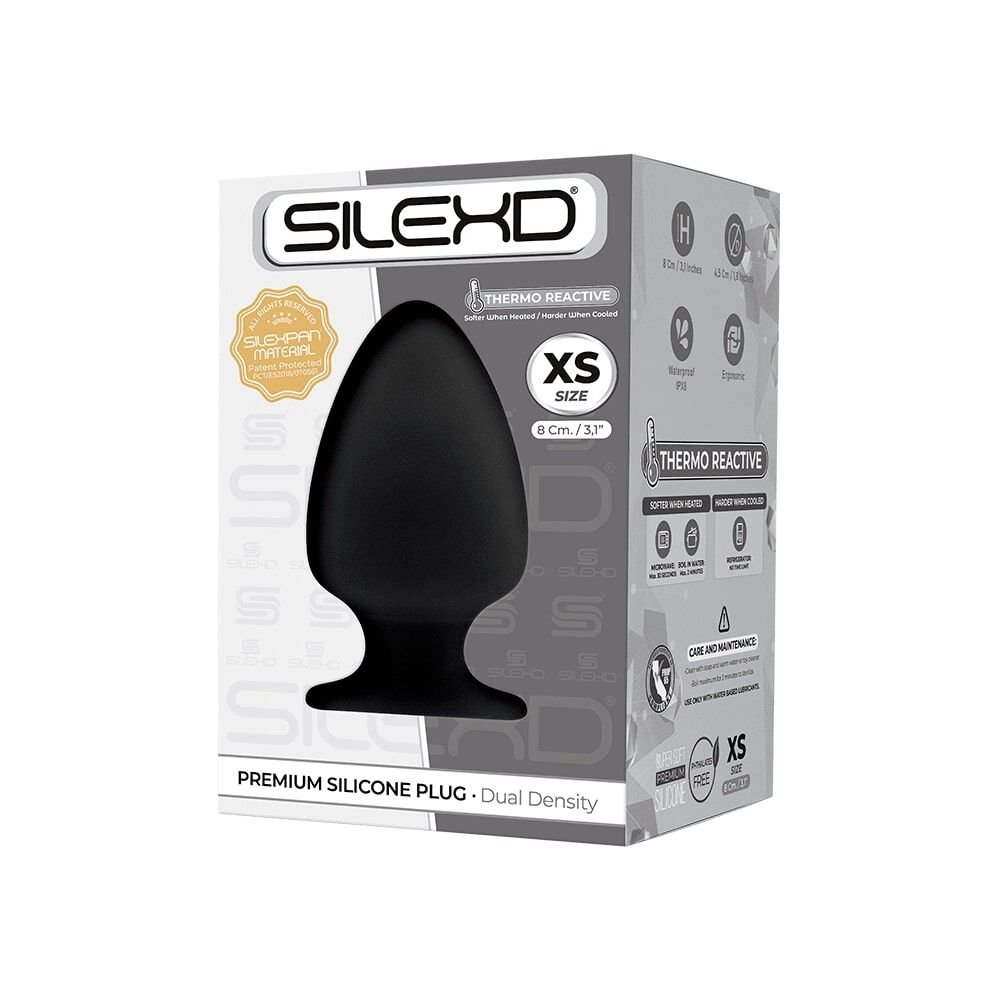 Анальная пробка - Анальная пробка SilexD (Model 1 size XS) двухслойная, силикон+Silexpan, диаметр 4,5см 1
