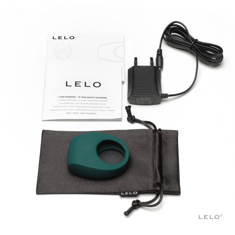 Эрекционные кольца с вибрацией - Эрекционное кольцо с вибрацией LELO Tor 2 Green 3