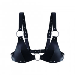 Лиф из натуральной кожи Feral Feelings - Bikini Top Black
