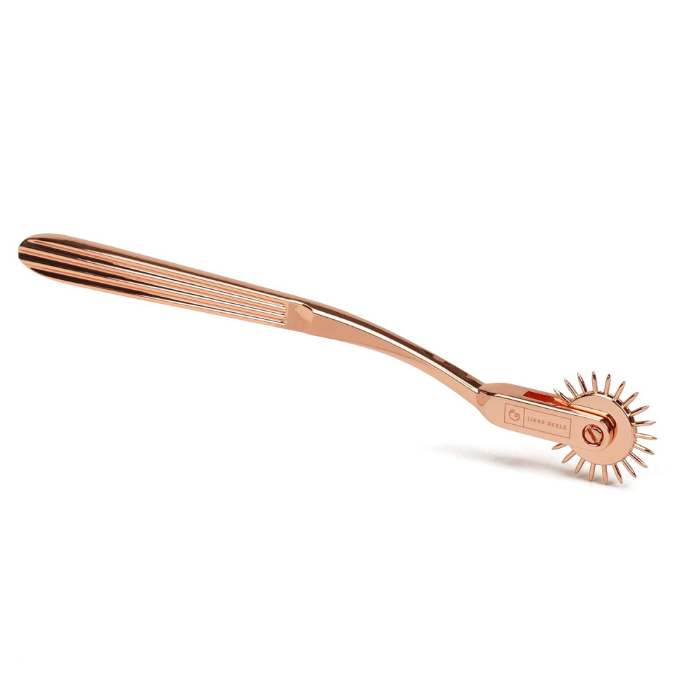Плети, стеки, флоггеры, тиклеры - Колесо Вартенберга Liebe Seele One-Row Wartenberg Pinwheel Rose Gold