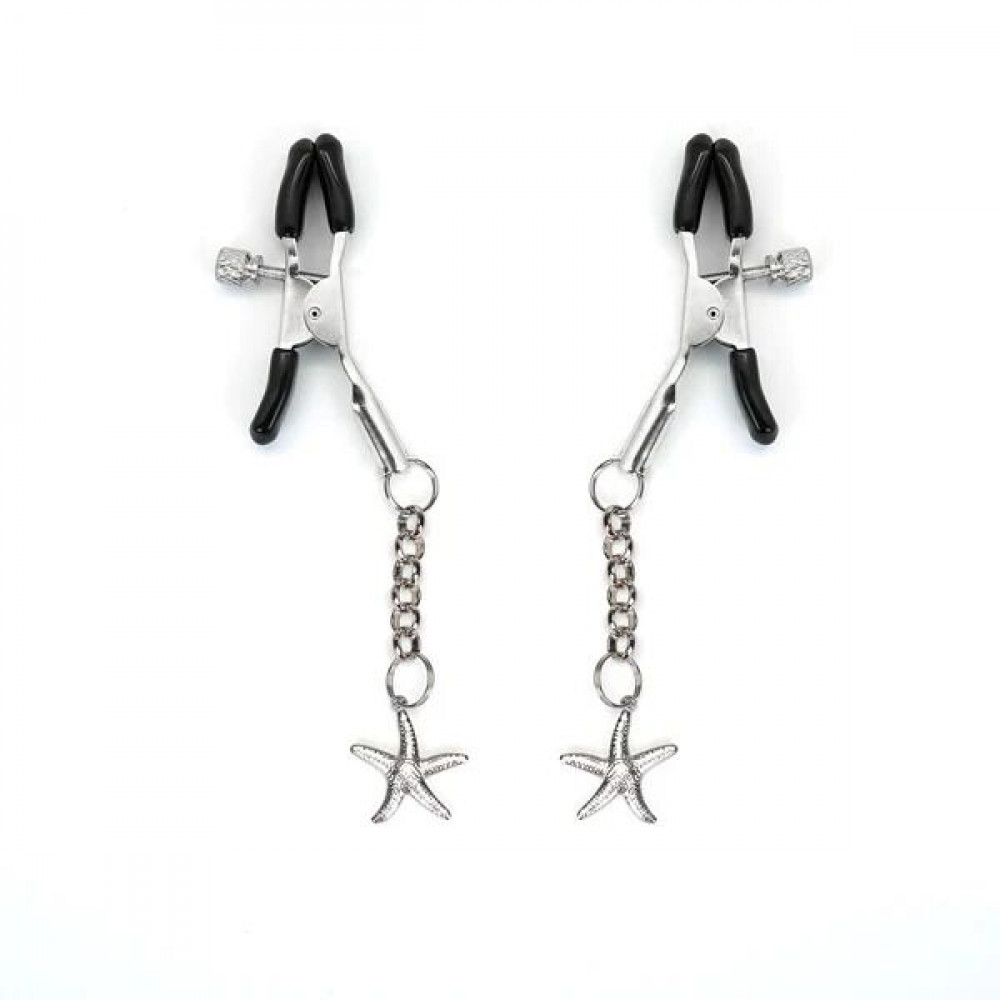 Интимные украшения - Зажимы для сосков Liebe Seele Starfish Nipple Clamps Silver