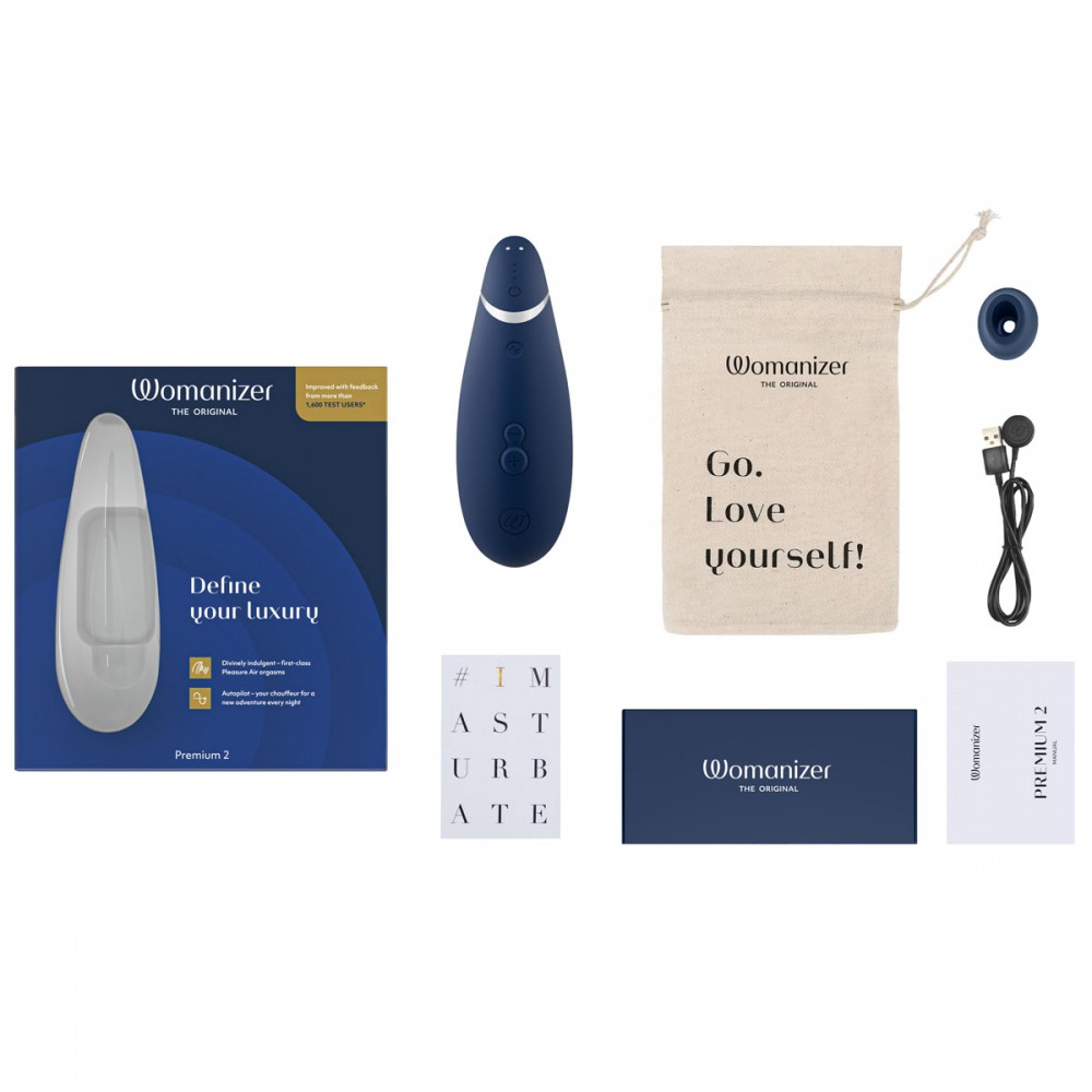 Секс игрушки - Вакуумный клиторальный стимулятор Womanizer Premium 2 Blueberry 14