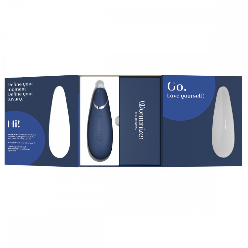 Секс игрушки - Вакуумный клиторальный стимулятор Womanizer Premium 2 Blueberry 8