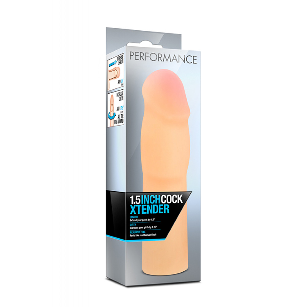 Насадки на член - Насадка киберкожа PERFORMANCE 1.5INCH COCK XTENDER BEIGE 1