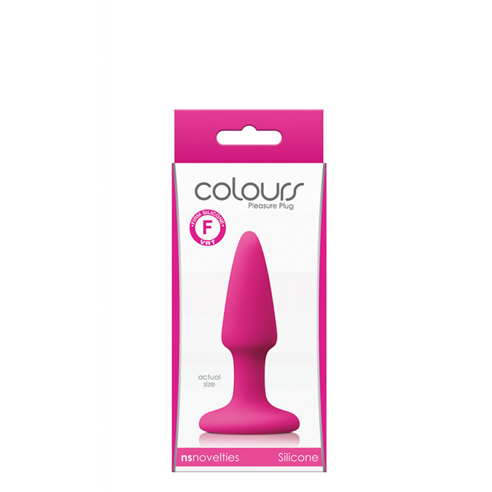 Анальная пробка - Анальная пробка COLOURS PLEASURES MINI PLUG PINK 1