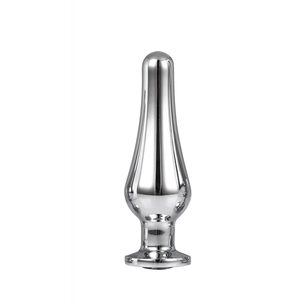 Анальная пробка со стразом - DT21824 Анальная пробка конической формы Dream Toys GLEAMING LOVE SILVER PLEASURE PLUG M 2