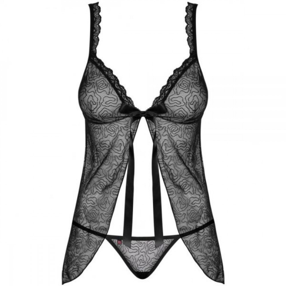 Эротические пеньюары и сорочки - Бебидолл Obsessive 877-BAB-1 babydoll & thong L/XL 2