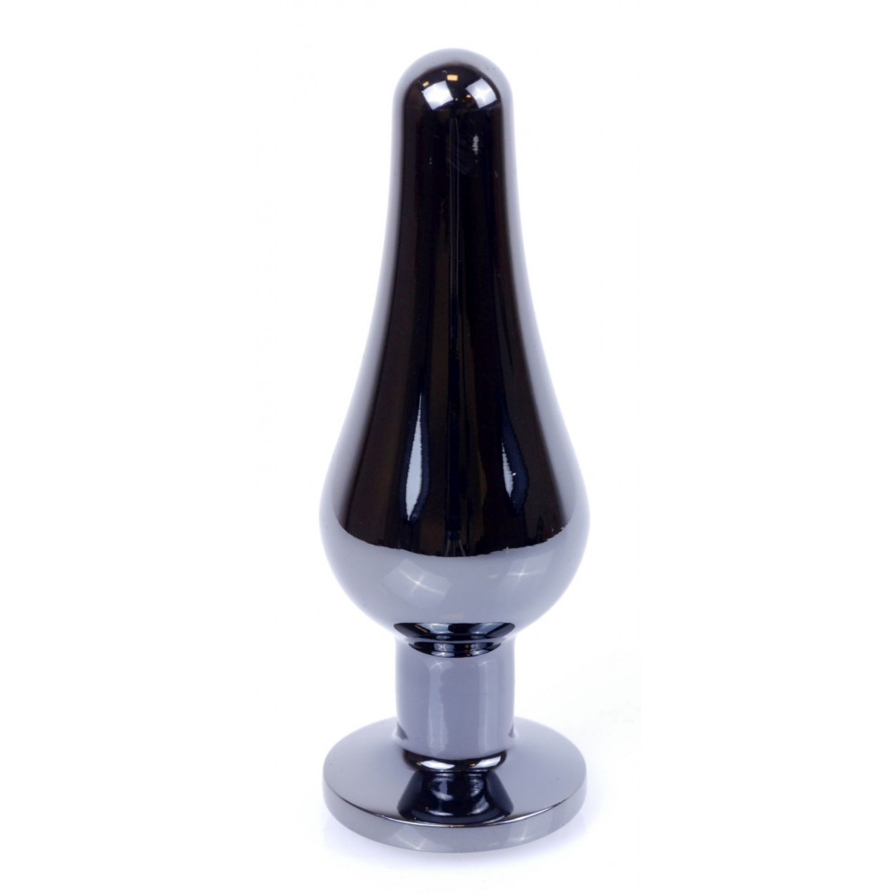 Анальные игрушки - Анальная пробка Boss Series - Jewellery Dark Silver BUTT PLUG Green, BS6400060 3