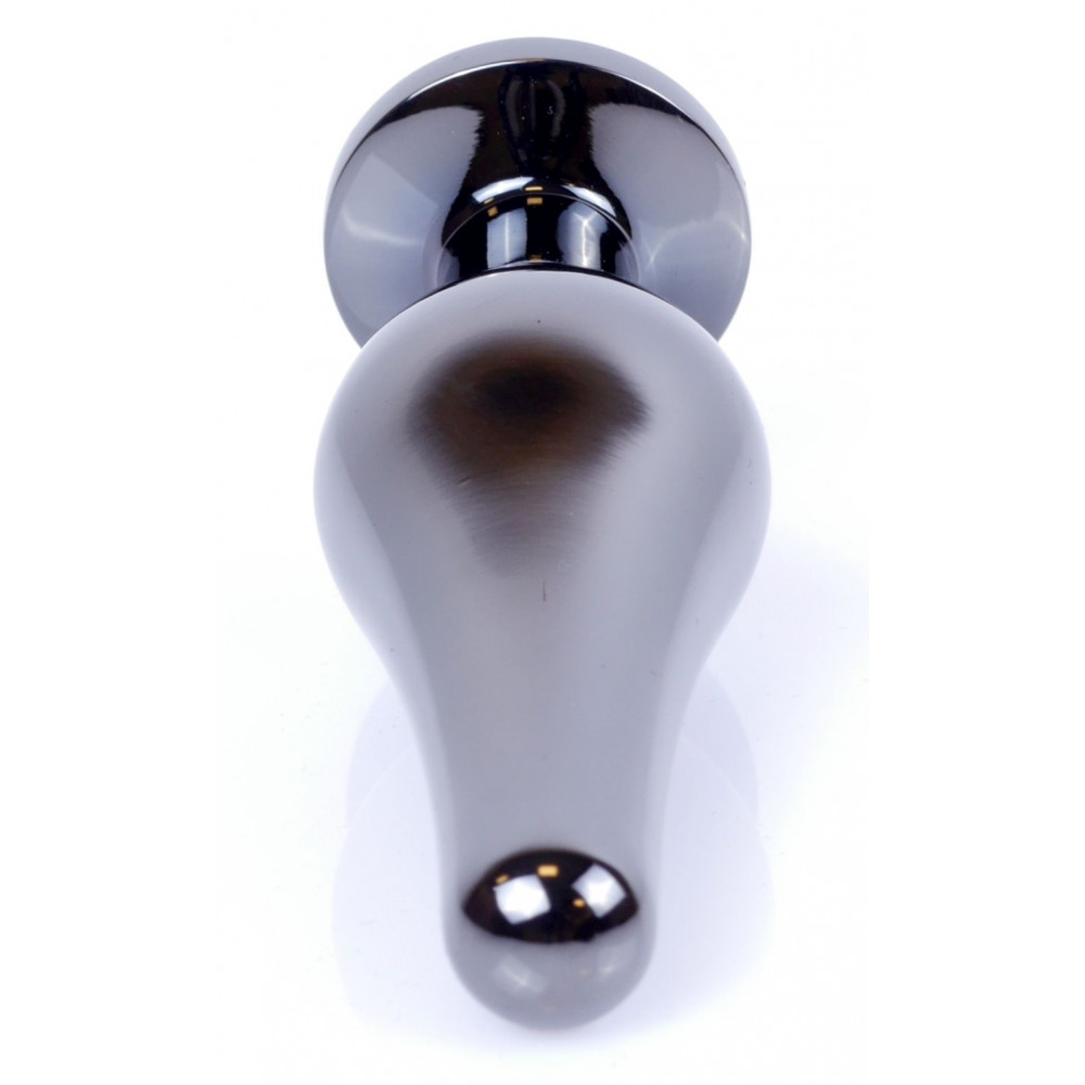 Анальные игрушки - Анальная пробка Boss Series - Jewellery Dark Silver BUTT PLUG Green, BS6400060 4