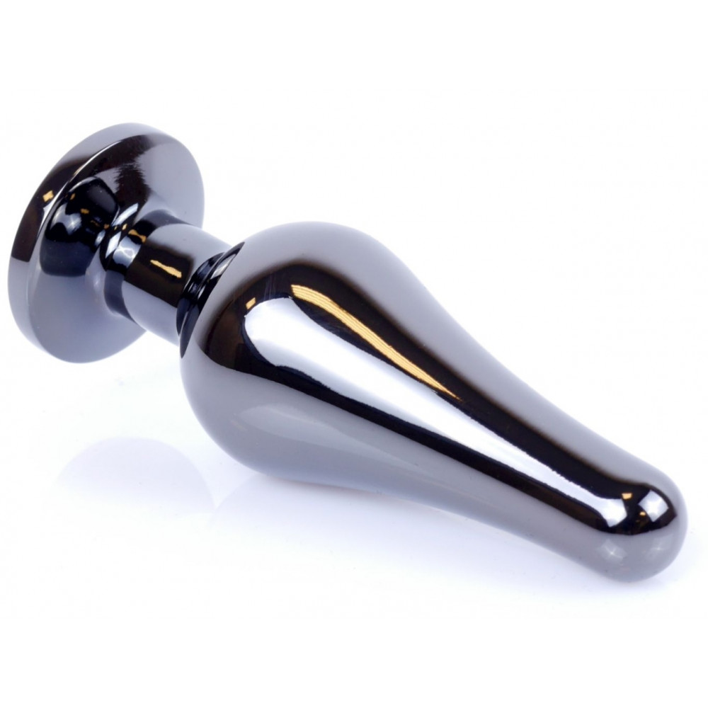 Анальные игрушки - Анальная пробка Boss Series - Jewellery Dark Silver BUTT PLUG Green, BS6400060 2