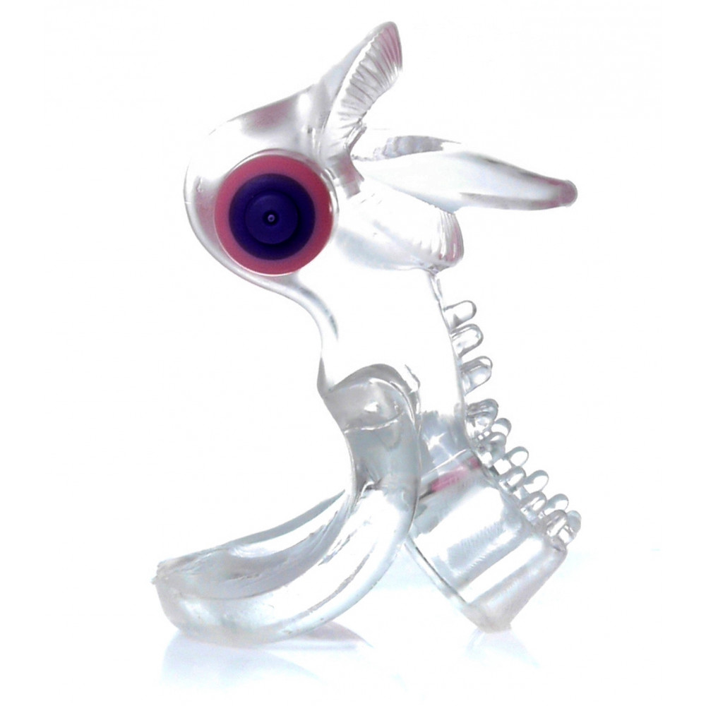 Эрекционные кольца и насадки на член - Эрекционное вибро кольцо BOSS - Tongue Vibro Cock Ring Clear, BS6700051 6