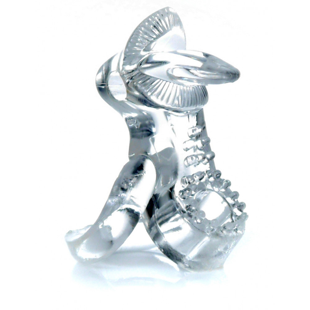 Эрекционные кольца и насадки на член - Эрекционное вибро кольцо BOSS - Tongue Vibro Cock Ring Clear, BS6700051 3