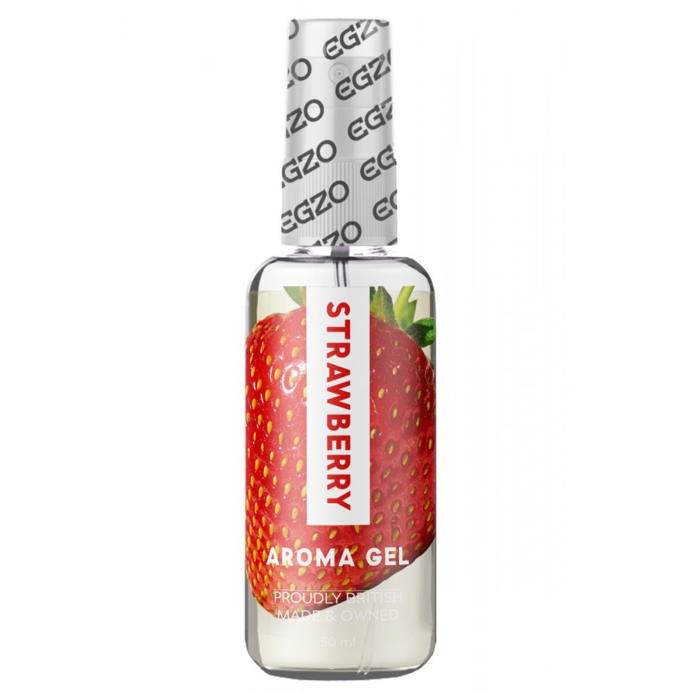 Лубриканты - Оральный гель-лубрикант EGZO AROMA GEL - Strawberry, 50 мл 1