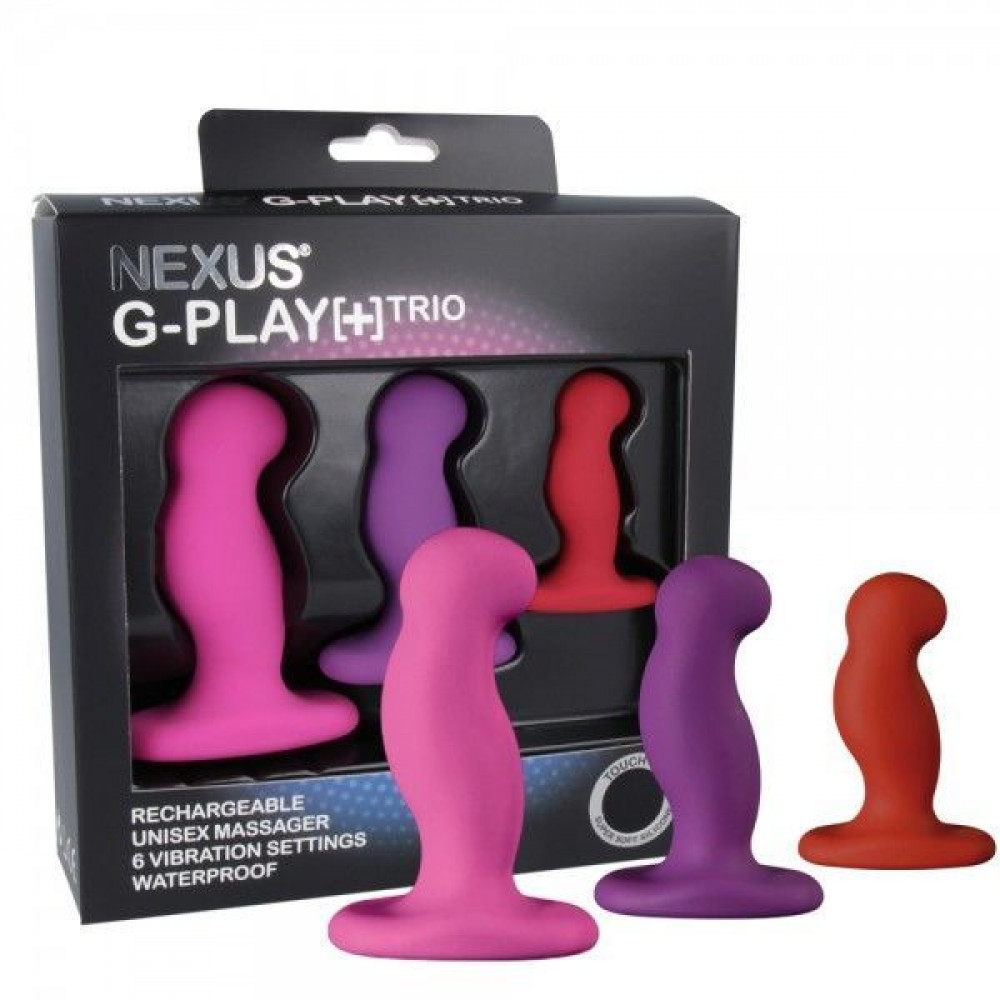 Массажёры простаты с вибрацией - Набор вибромассажеров простаты Nexus G-Play Trio Plus, макс диаметр 2,3-3,0-3,5см, для новичков