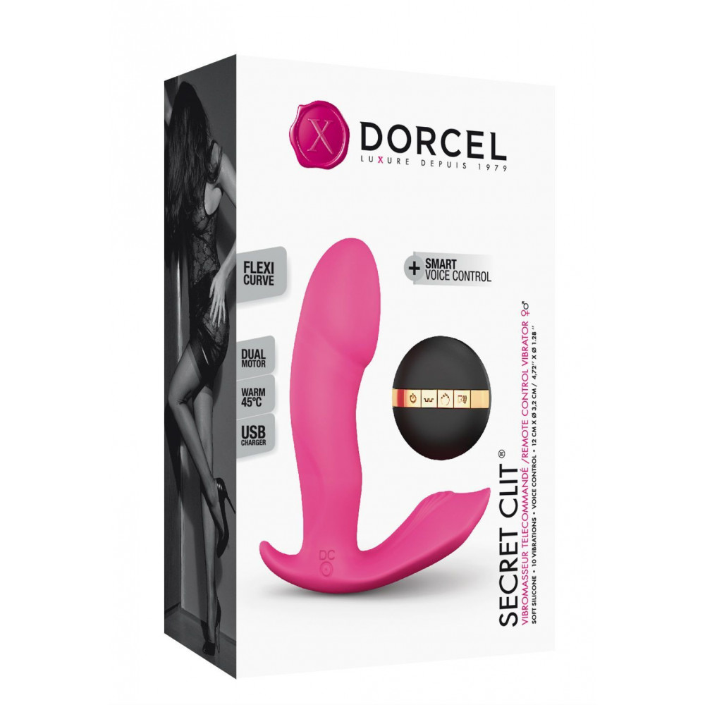 Вибратор-кролик - Вибратор Dorcel Secret Clit с подогревом и пультом ДУ, можно под одежду, голосовое управление 1