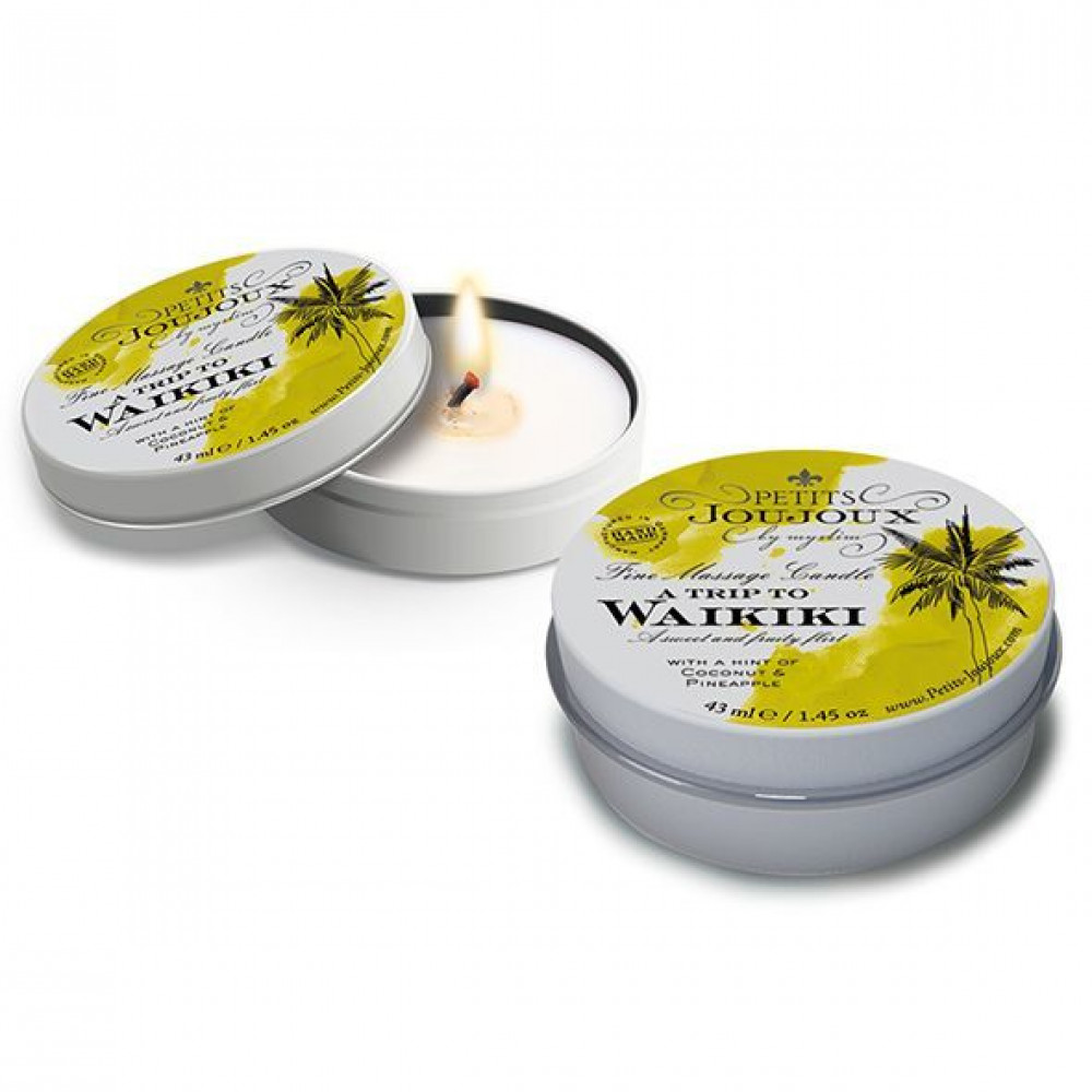 Массажные свечи - Массажная свечa Petits Joujoux - Waikiki Beach - Coconut and Pineapple (43 мл) с афродизиаками 1