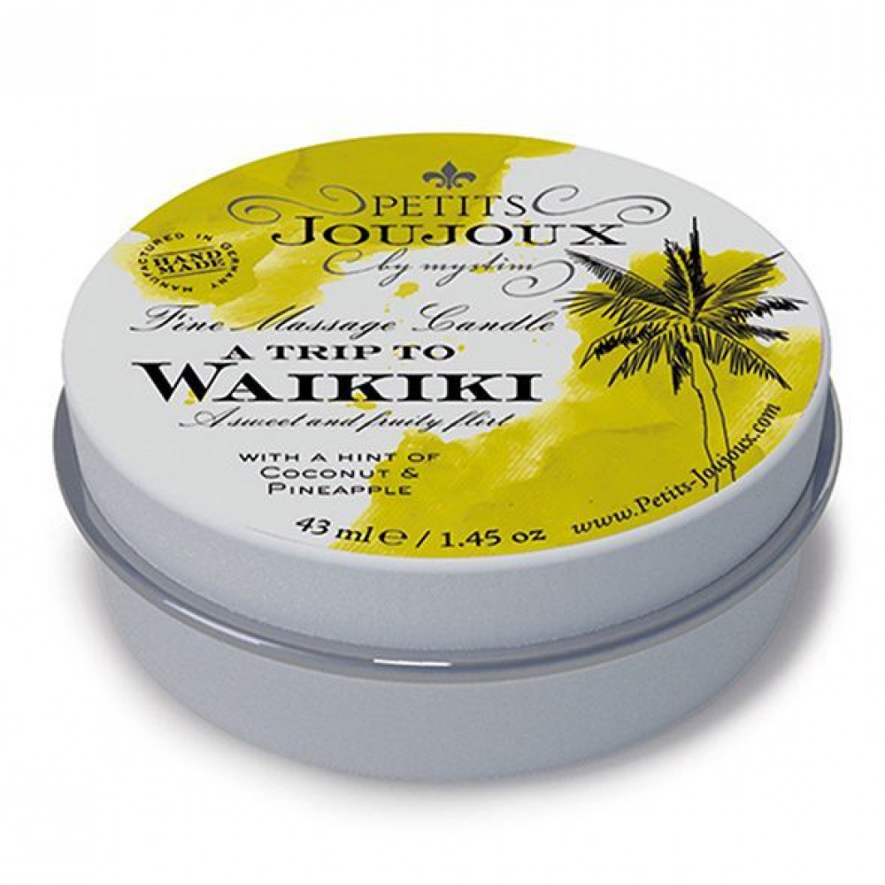 Массажные свечи - Массажная свечa Petits Joujoux - Waikiki Beach - Coconut and Pineapple (43 мл) с афродизиаками
