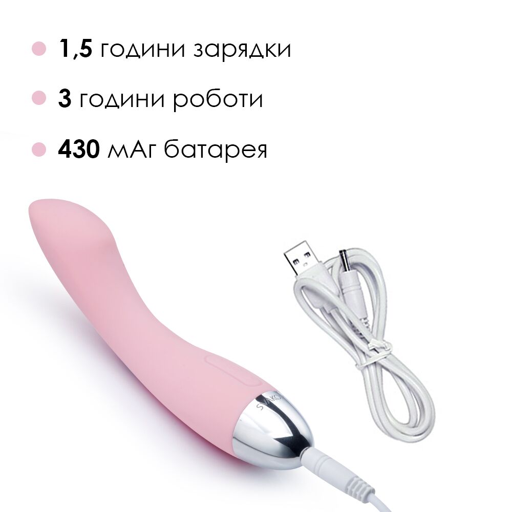 Стимулятор точки G - Вибратор для точки G с интеллектуальным режимом Svakom Amy Pale Plink 5