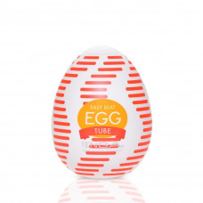 Мастурбатор-яйцо Tenga Egg Tube, рельеф с продольными линиями