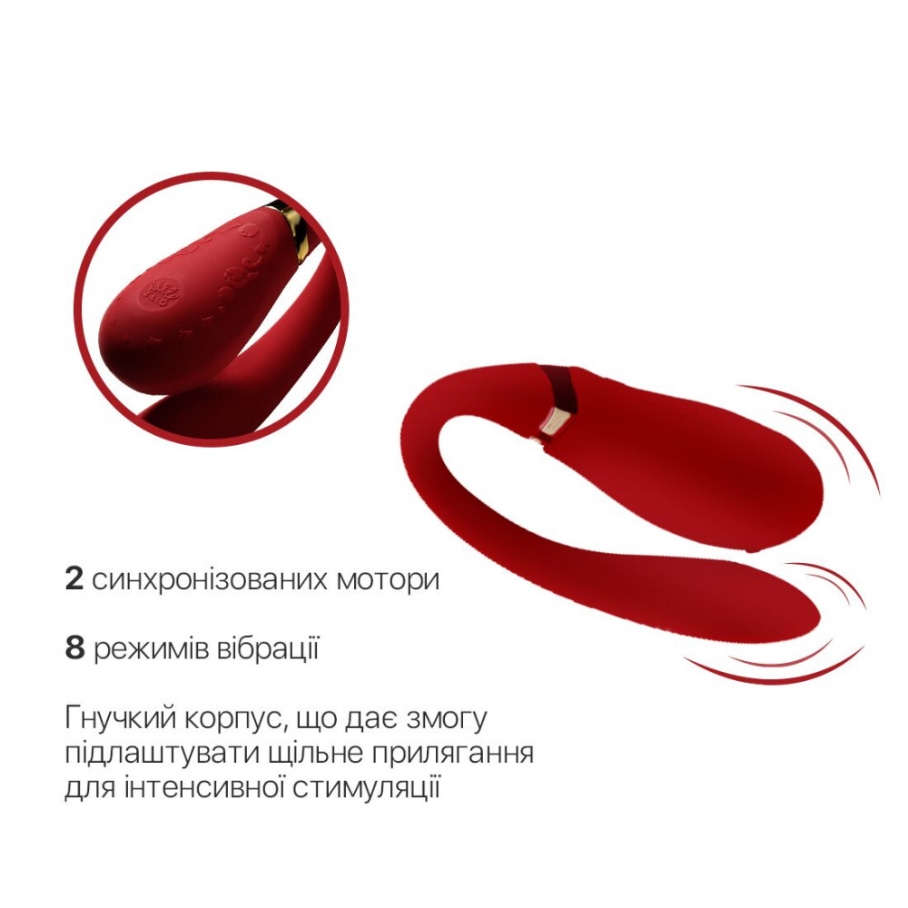 Вибраторы для пар - Смартвибратор для пар Zalo — Fanfan Bright Red 6