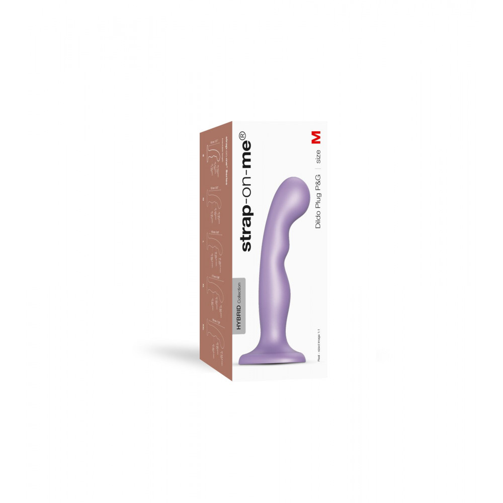 Страпон - Насадка для страпона Strap-On-Me Dildo Plug P&G Lilas Metallic M 2