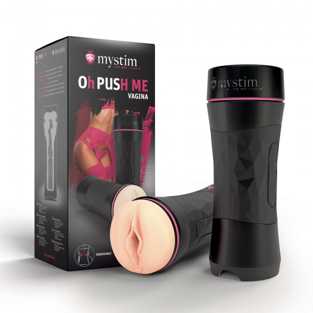 Мастурбаторы вагины - Мастурбатор-вагина Mystim O(h) PUSH ME Vagina, можно сжимать и регулировать вакуум 2