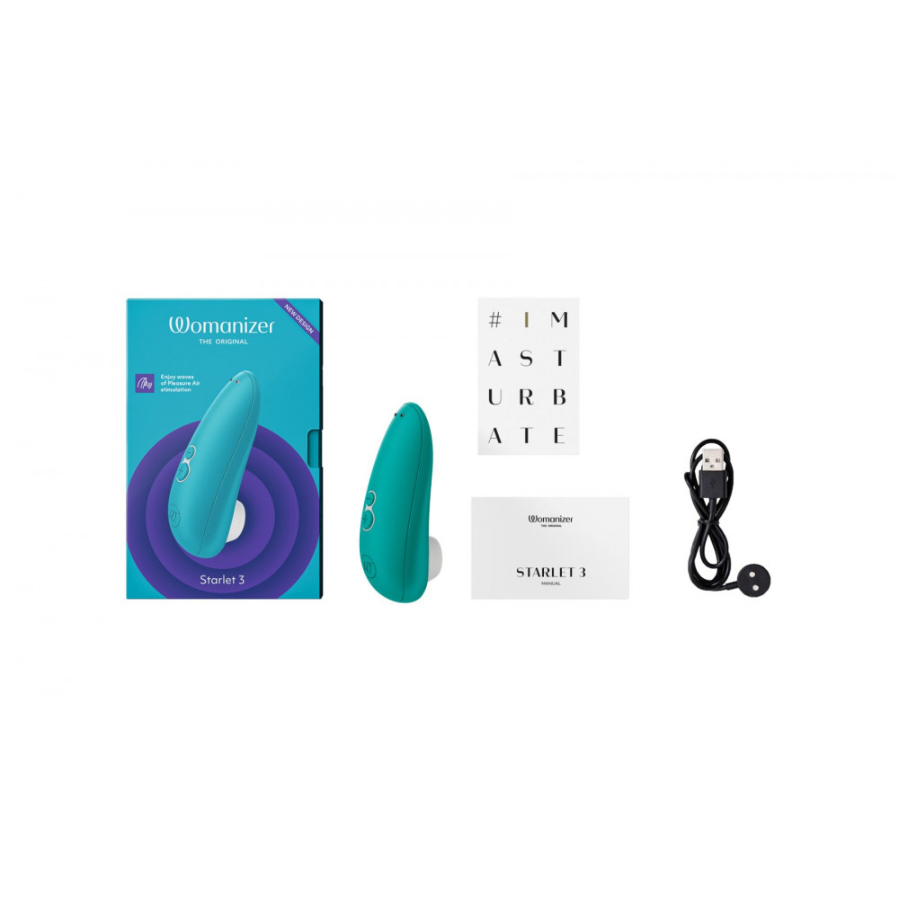 Вибраторы вакуумные - Вакуумный клиторальный стимулятор Womanizer Starlet 3 TURQUOISE 4