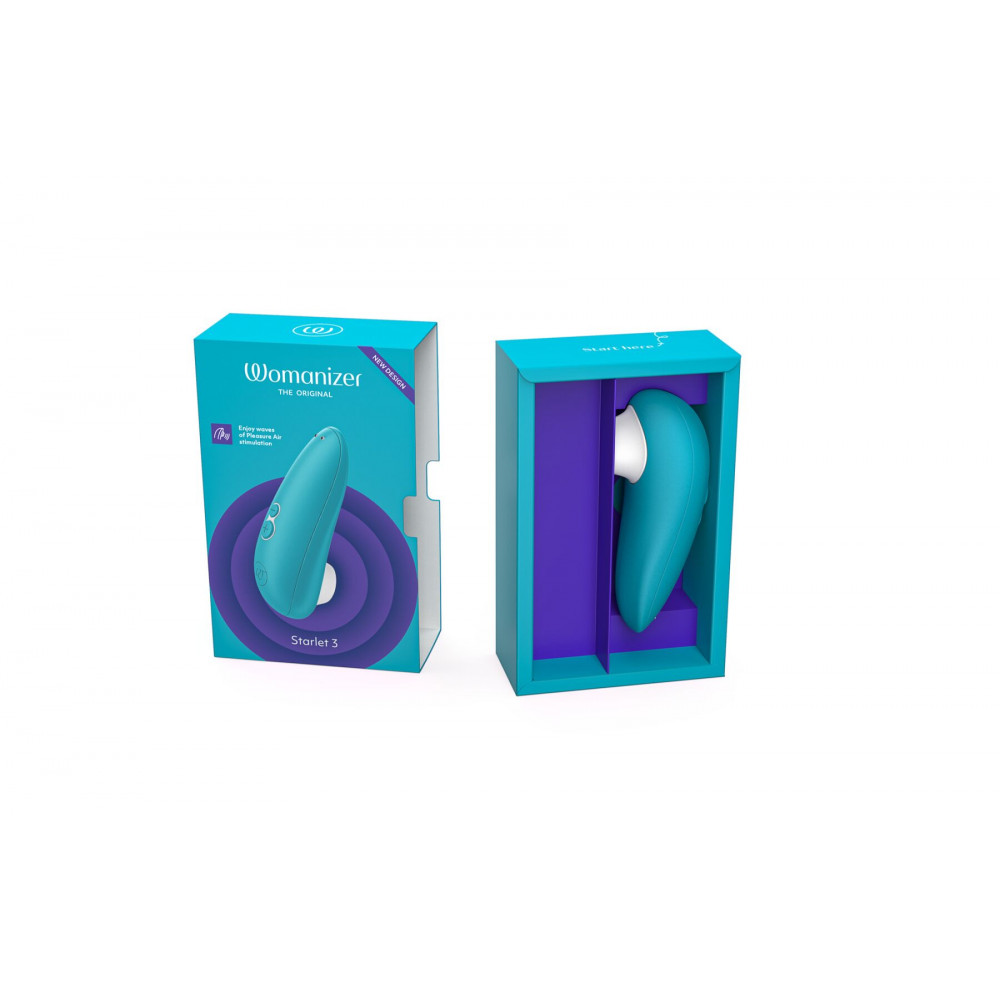 Вибраторы вакуумные - Вакуумный клиторальный стимулятор Womanizer Starlet 3 TURQUOISE 3