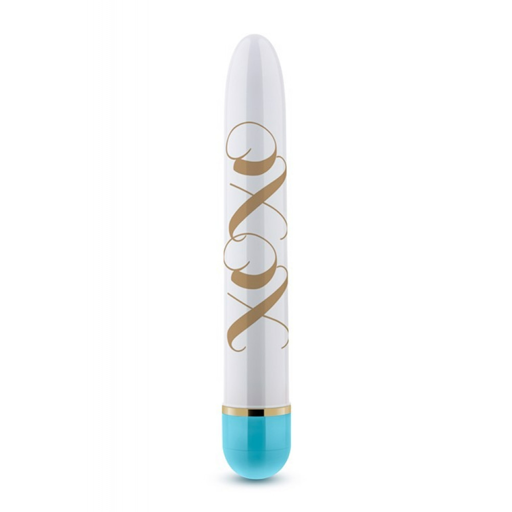 Секс игрушки - Вибратор Дамский пальчик Blush Xoxo, бело-голубой, 14.5 х 2.5 см
