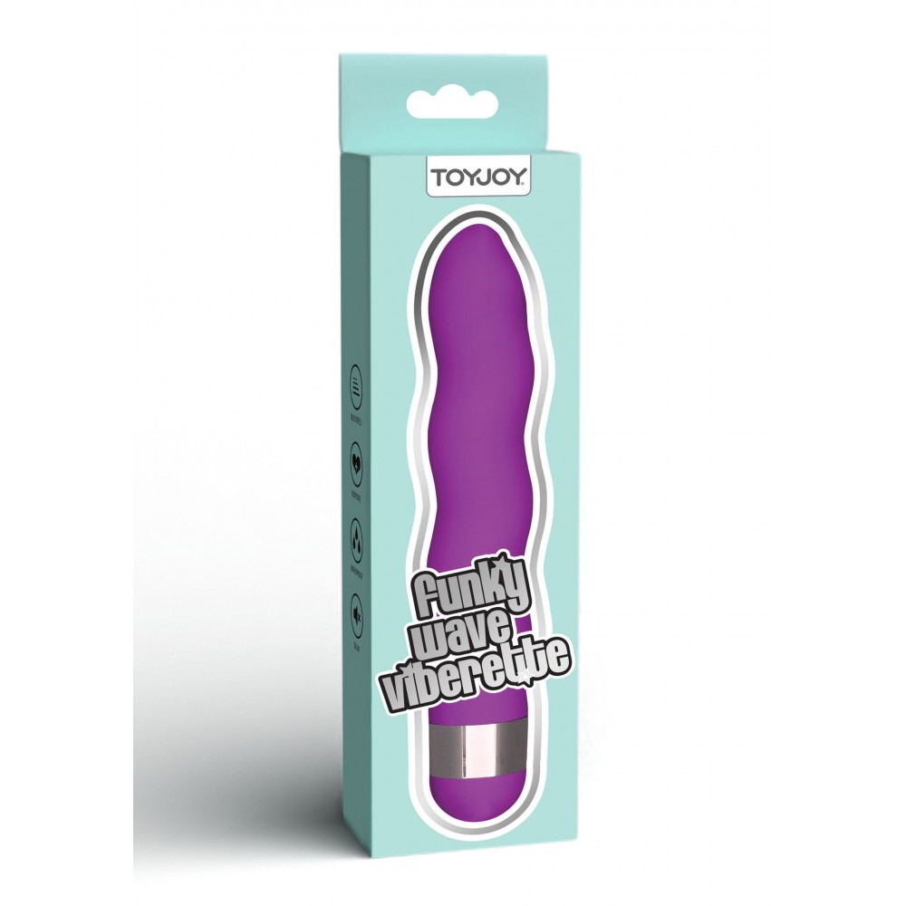 Секс игрушки - Вибратор многоскоростной Toy Joy Funky Wave Viberette волнообразной формы, цвет фуксия 3