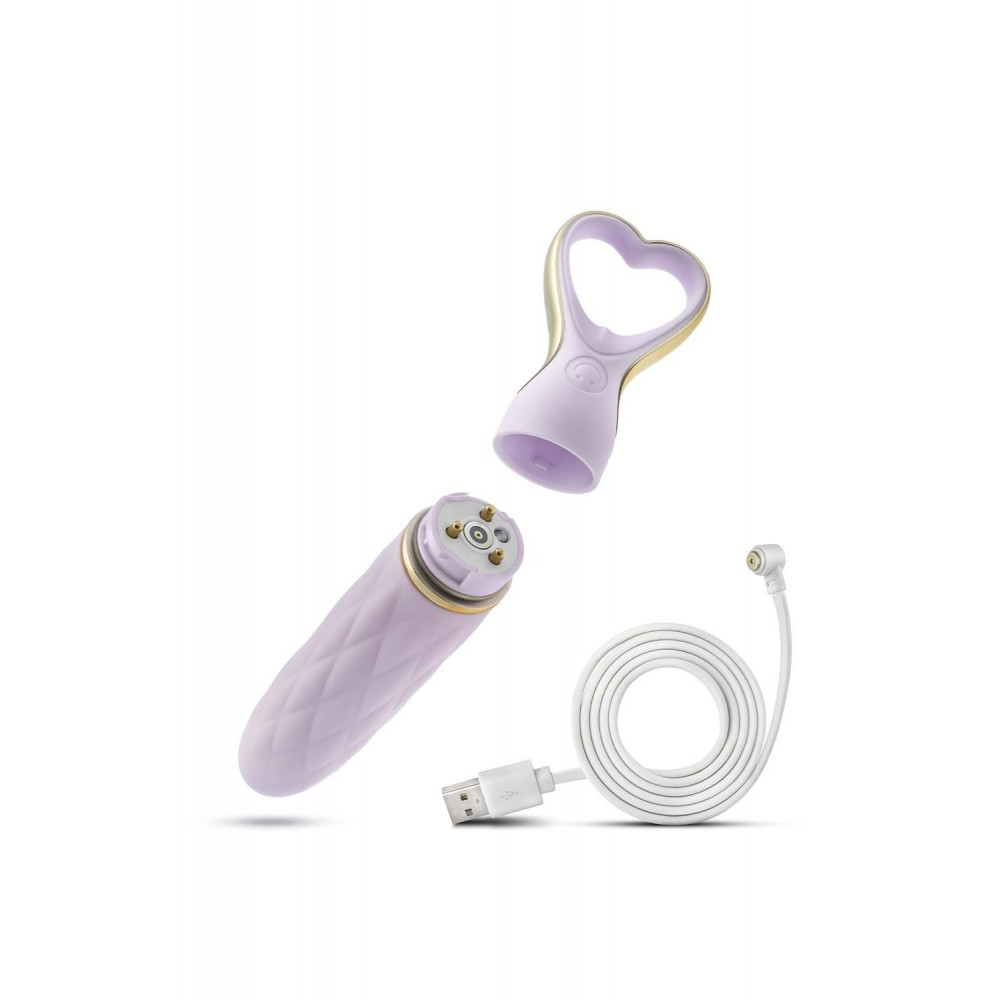 Секс игрушки - Вибратор рельефный с ручкой в форме сердца Blush Delice Heartthrob цвет ,,лаванда,, 5