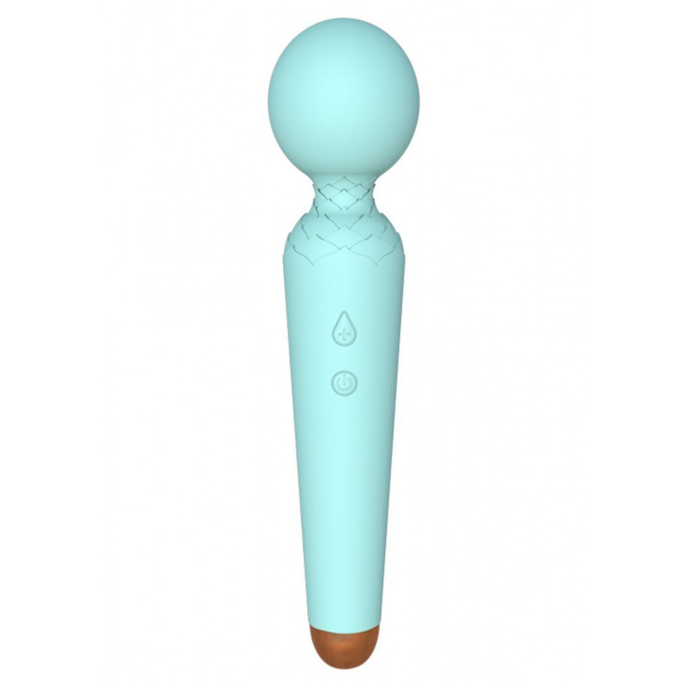 Вибромассажеры - Вибро-Микрофон голубой Rechargeable Power Wand USB 10 Functions