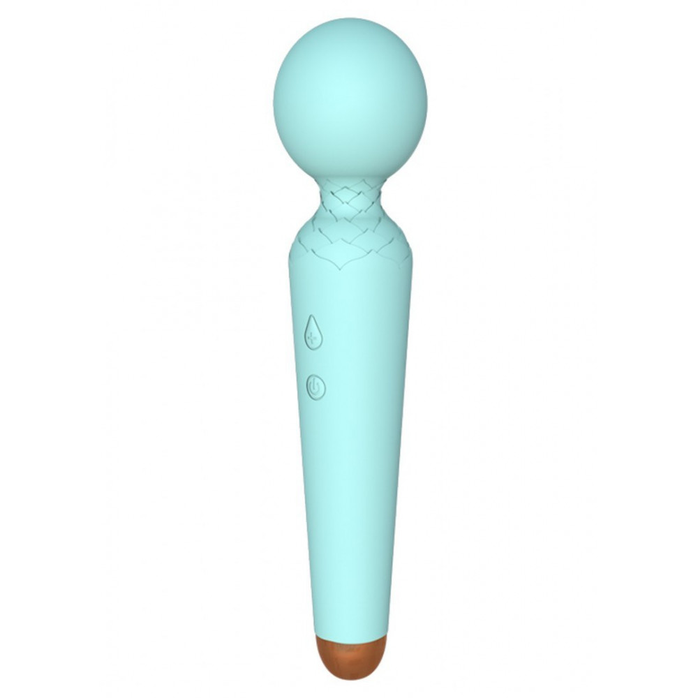 Вибромассажеры - Вибро-Микрофон голубой Rechargeable Power Wand USB 10 Functions 3