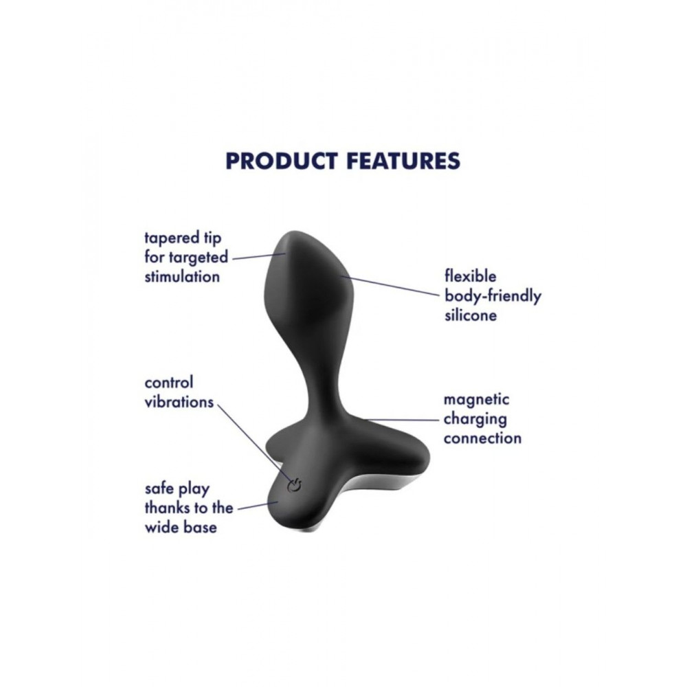 Анальные пробки с вибрацией - Анальная пробка с вибрацией Satisfyer Game Changer Black 2