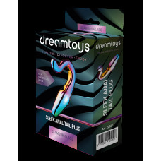 Анальный плаг из боросиликтного стекла GLAMOUR GLASS SLEEK ANAL TAIL PLUG