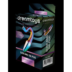 Анальный плаг из боросиликтного стекла GLAMOUR GLASS SLEEK ANAL TAIL PLUG