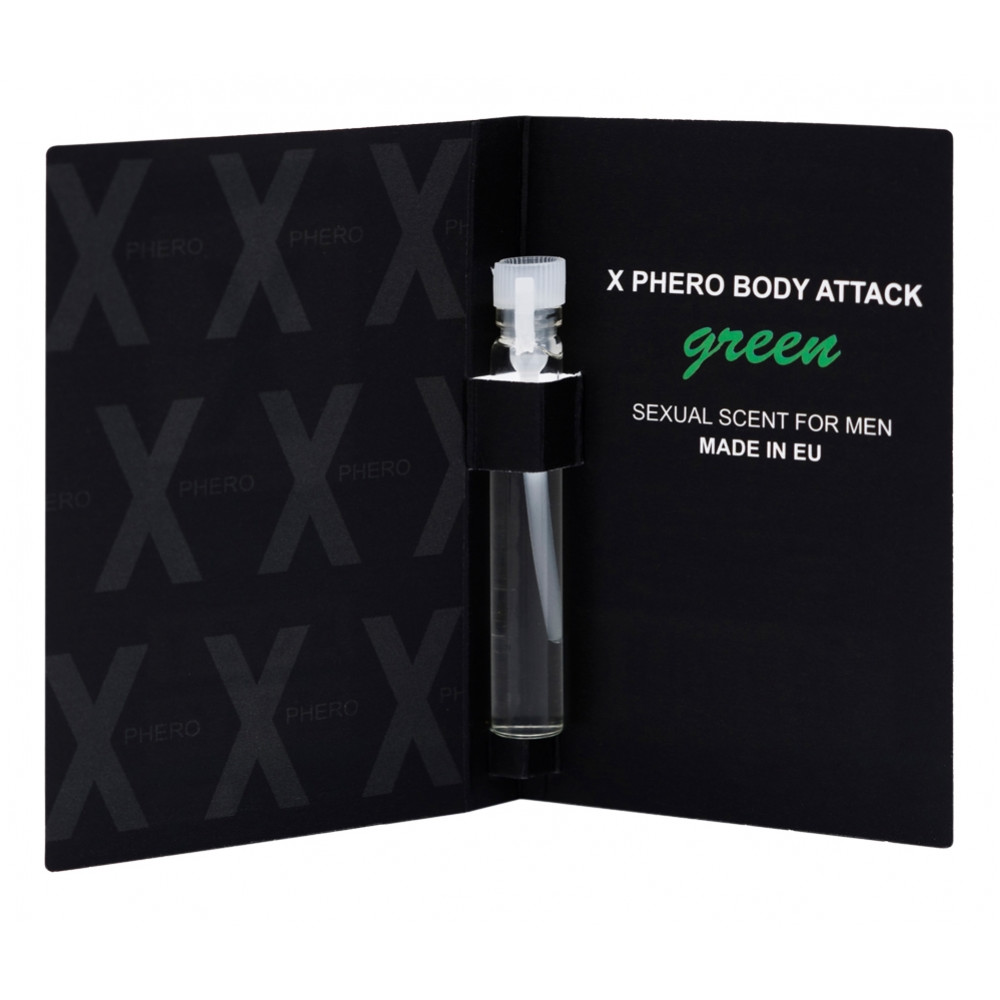  - Духи с феромонами для мужчин X phero Men Green Body Attack, 1 ml 1
