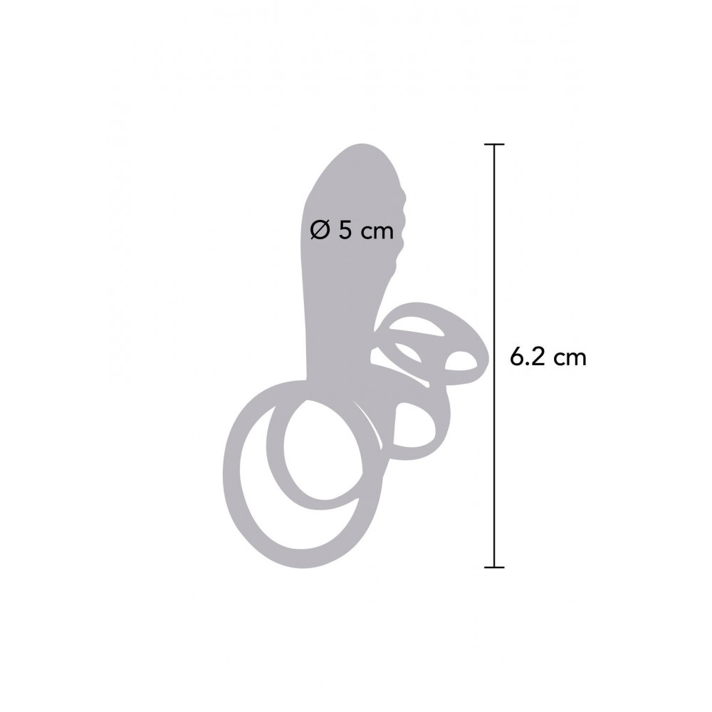 Секс игрушки - Эрекционное вибро кольцо ToyJoy Halo Halo C-Ring Sleeve с клиторальным отростком, фиолетовое 6