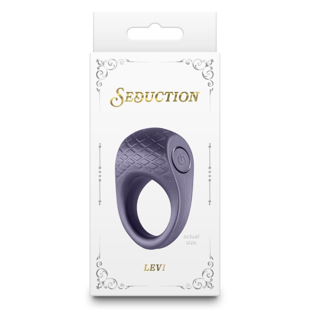 Секс игрушки - Эрекционное виброкольцо NS Novelties Seduction Levi, серое 2