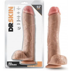 Фаллоимитатор гигант реалистик Blush Dr. Skin Mr. Savage на присоске, бежевый