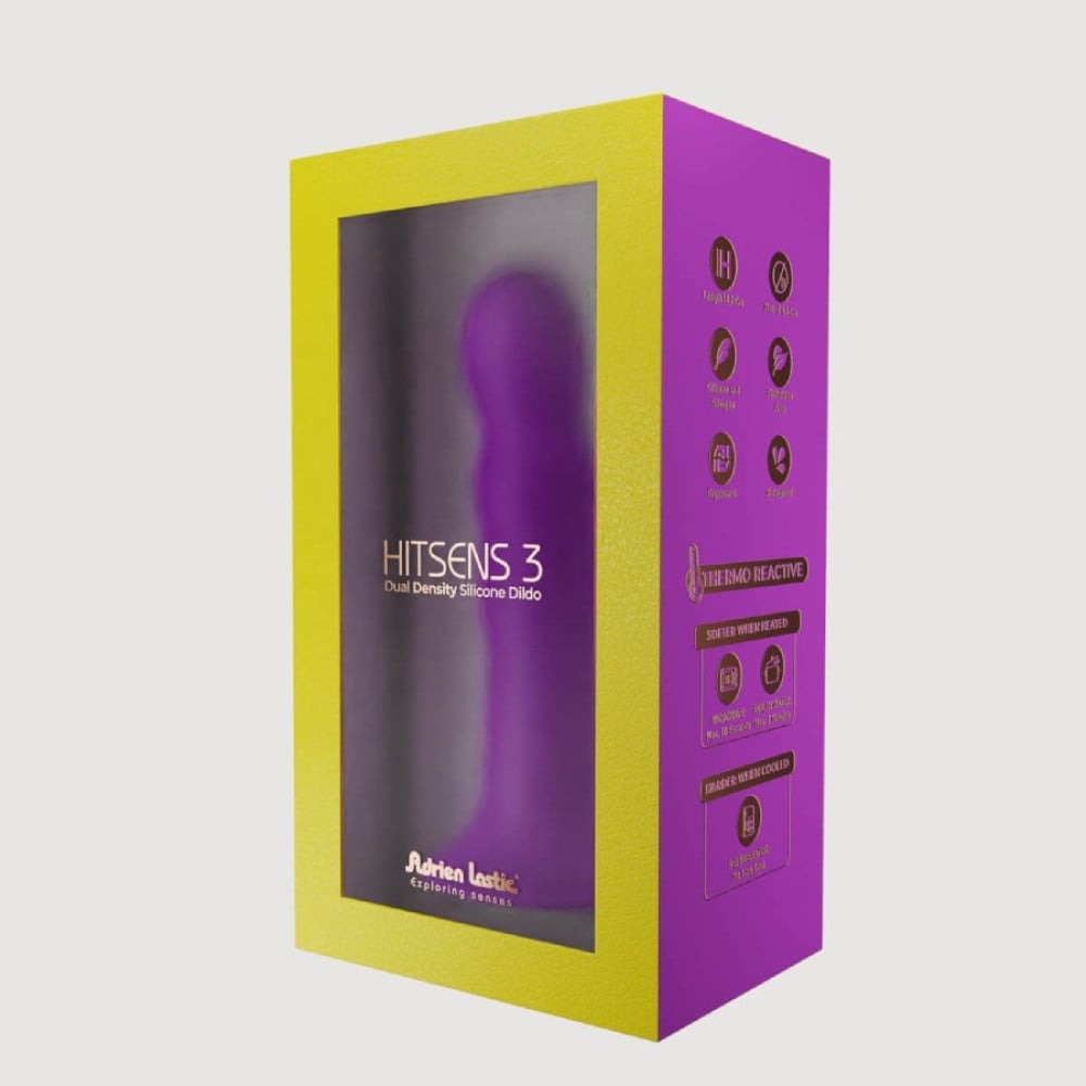 Секс игрушки - Фаллоимитатор термореактивный Adrien Lastic Hitsens 3 фиолетовый 3