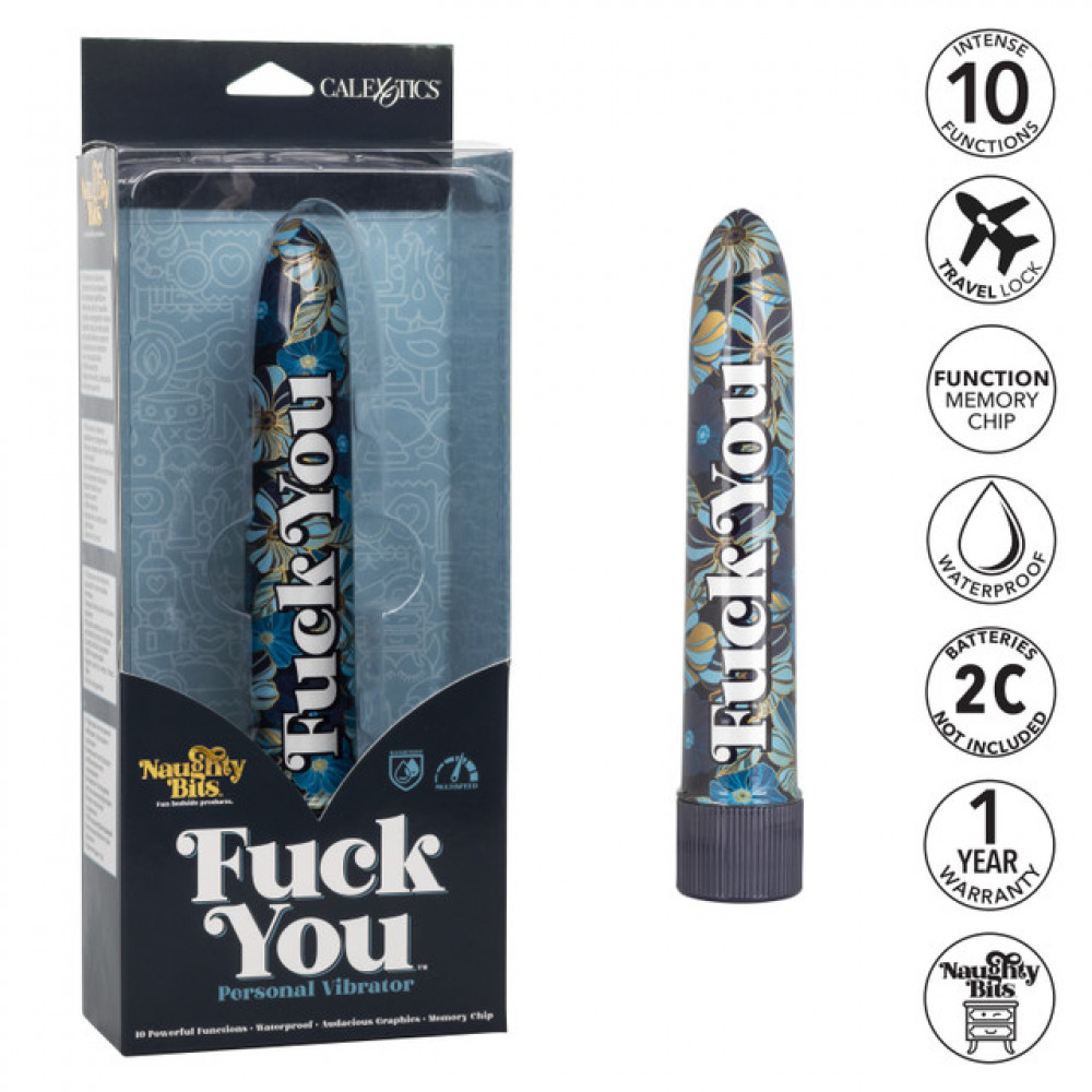 Вибратор - Классический вибратор CalExotics Naughty Bits: Fuck You Personal Vibrator - Free Shipping 7