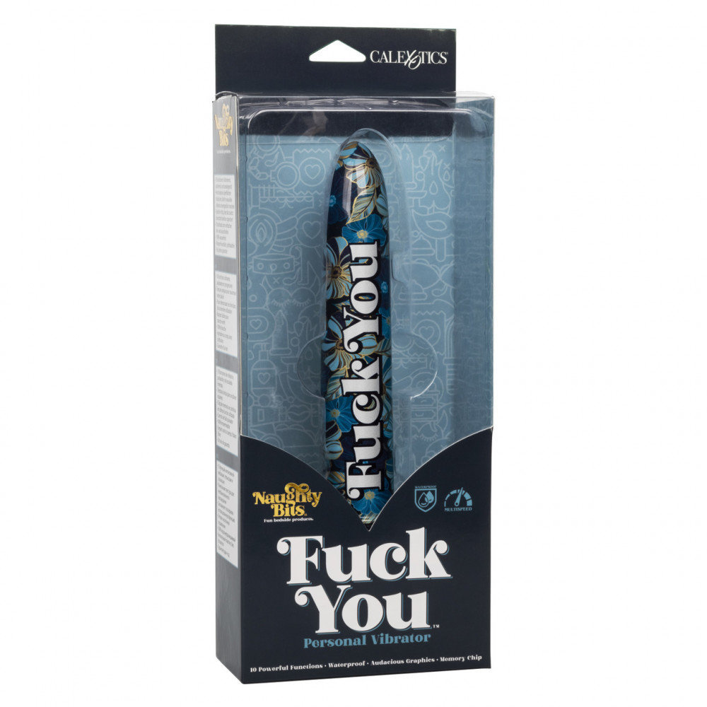 Вибратор - Классический вибратор CalExotics Naughty Bits: Fuck You Personal Vibrator - Free Shipping 10