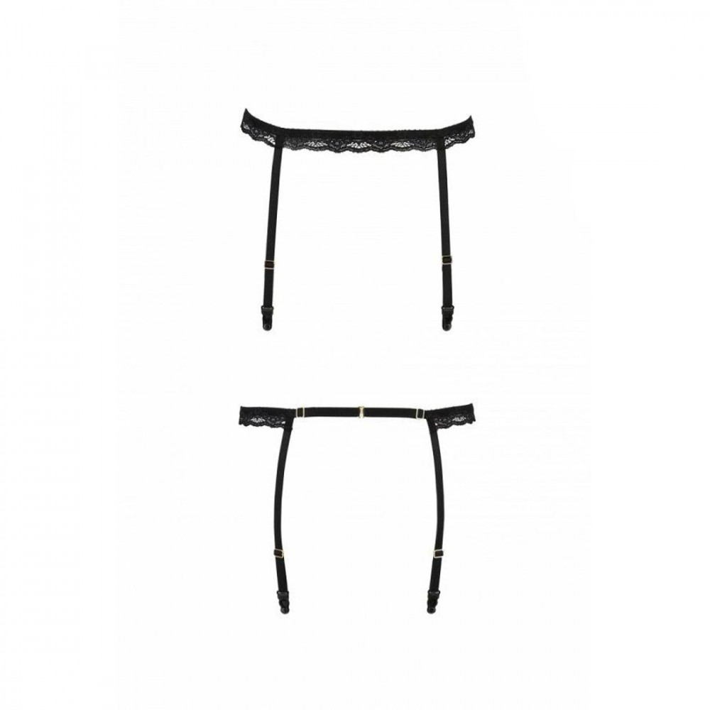 Женское эротическое белье - Пояс-стрепы для чулок SHELLY GARTER BELT black S/M - Passion Exclusive 1